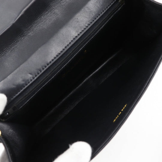 CHANEL Shoulder Bag lambskin black Matrasse Diamond stitch ChainShoulder Women Used Authentic
