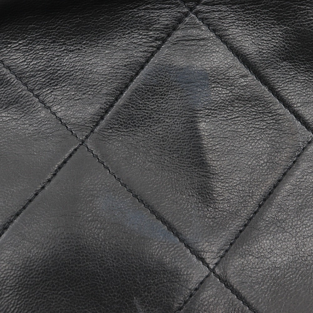 CHANEL Shoulder Bag lambskin black Matrasse Diamond stitch ChainShoulder Women Used Authentic
