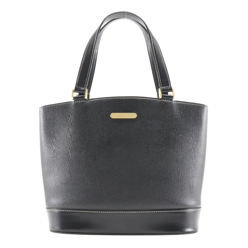 BURBERRY Handbag Calfskin black Tote Bag shadow horse With logo Women Used Authentic