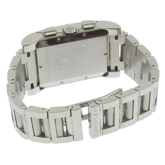 BVLGARI Watches Quartz RTC49S Stainless Steel white Rettangoro White dial mens Used Authentic