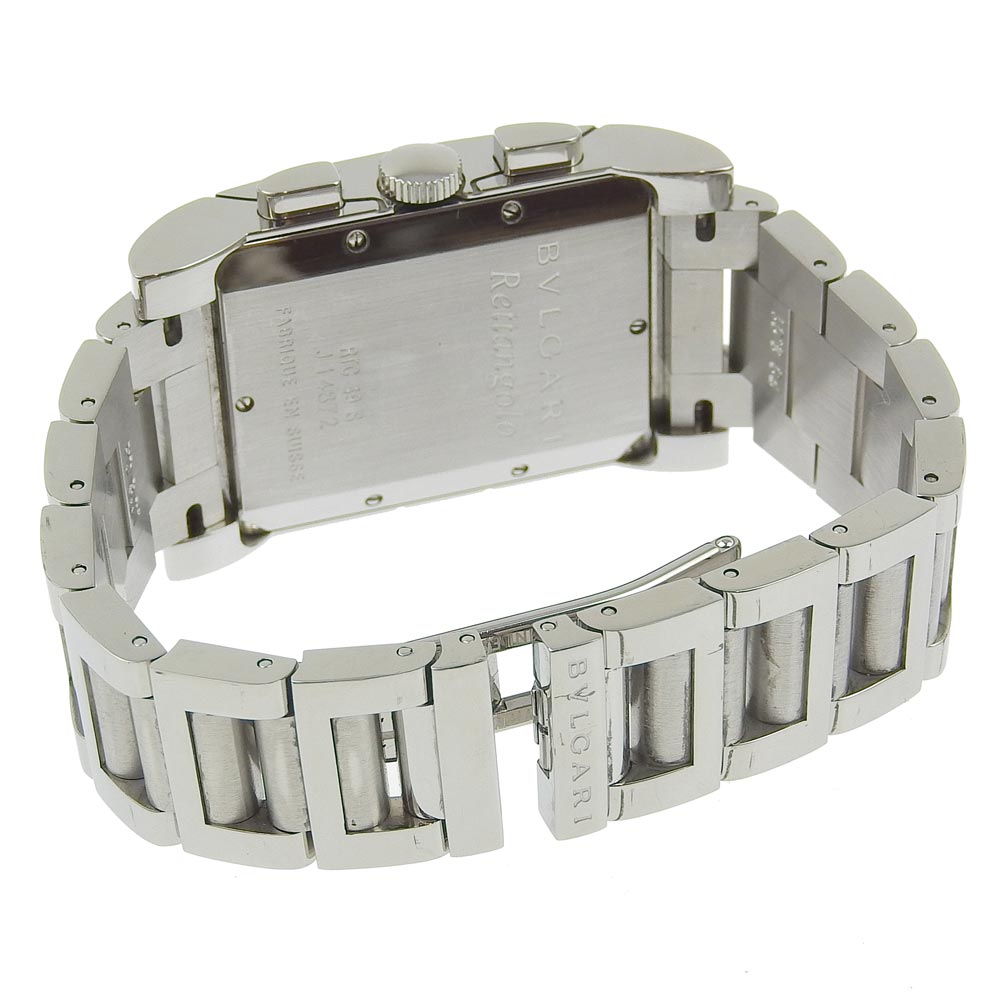 BVLGARI Watches Quartz RTC49S Stainless Steel white Rettangoro White dial mens Used Authentic
