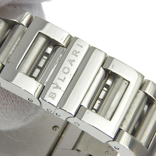 BVLGARI Watches Quartz RTC49S Stainless Steel white Rettangoro White dial mens Used Authentic