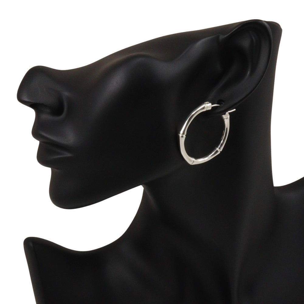 GUCCI Pierce Silver925 Silver Bamboo Women Used Authentic