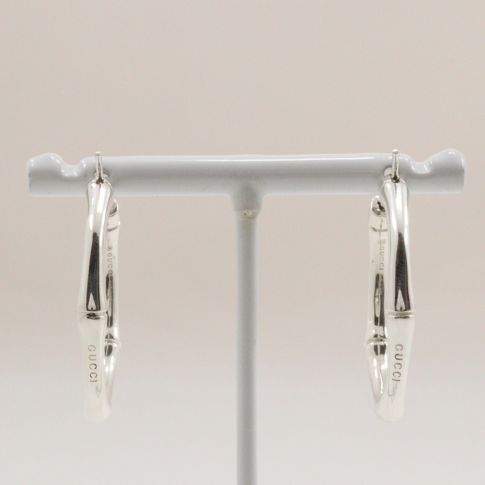 GUCCI Pierce Silver925 Silver Bamboo Women Used Authentic