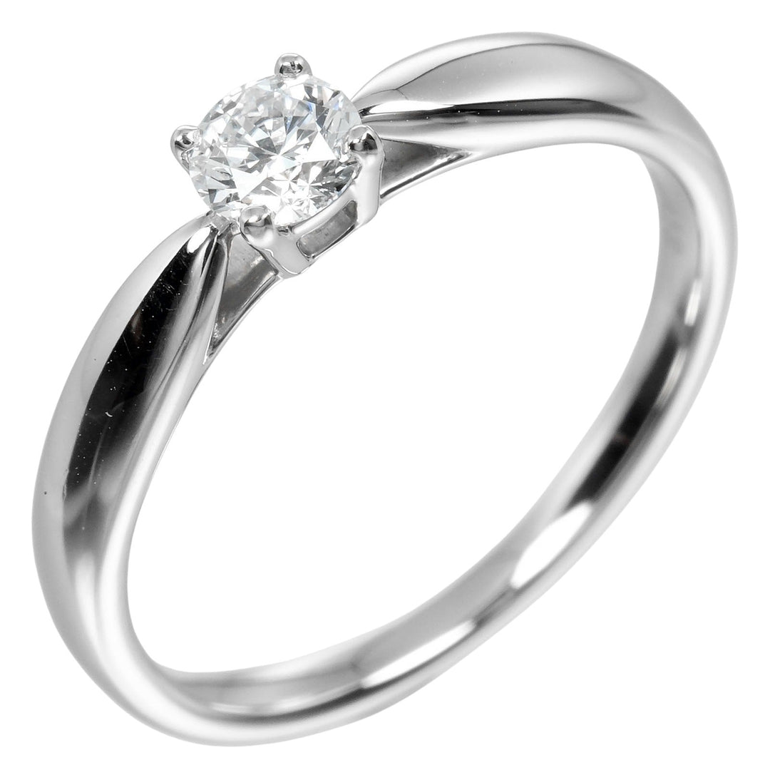 TIFFANY&Co. Ring D0.20ct VS1/E/3EX Pt950Platinum, Diamond Silver Harmony Solitaire Women Used Authentic