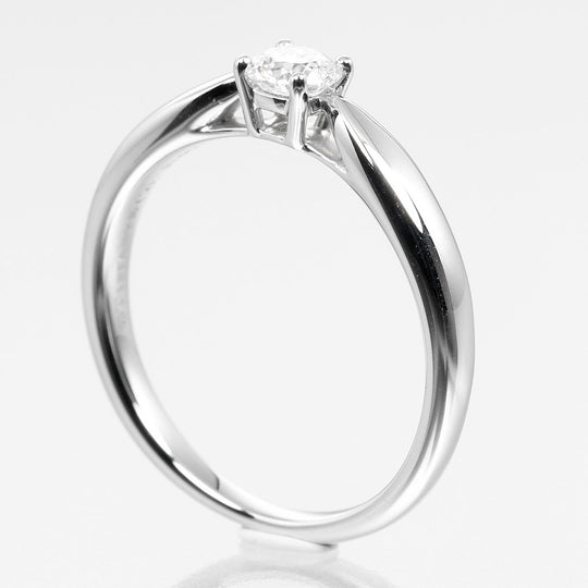 TIFFANY&Co. Ring D0.20ct VS1/E/3EX Pt950Platinum, Diamond Silver Harmony Solitaire Women Used Authentic