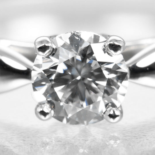 TIFFANY&Co. Ring D0.20ct VS1/E/3EX Pt950Platinum, Diamond Silver Harmony Solitaire Women Used Authentic