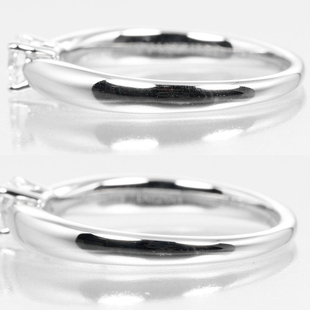 TIFFANY&Co. Ring D0.20ct VS1/E/3EX Pt950Platinum, Diamond Silver Harmony Solitaire Women Used Authentic