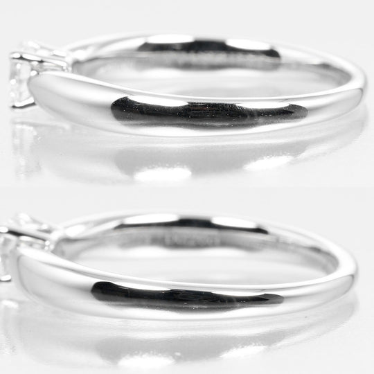 TIFFANY&Co. Ring D0.20ct VS1/E/3EX Pt950Platinum, Diamond Silver Harmony Solitaire Women Used Authentic