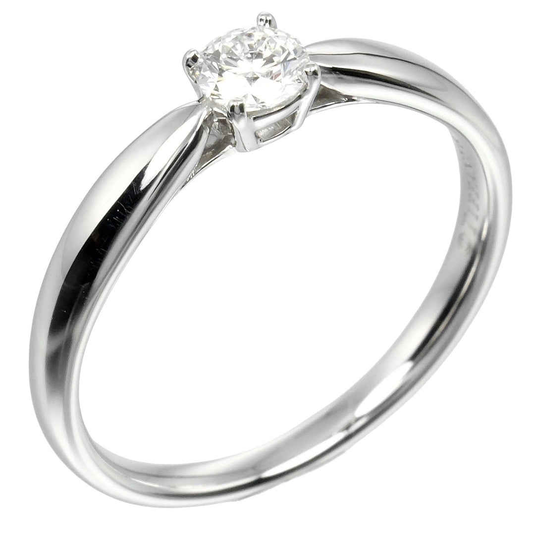 TIFFANY&Co. Ring 0.24ct Pt950Platinum, Diamond Silver Harmony Solitaire Women Used Authentic