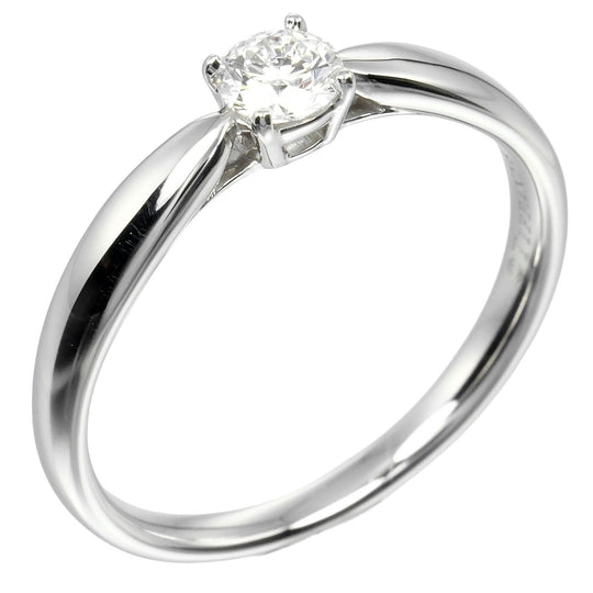 TIFFANY&Co. Ring 0.24ct Pt950Platinum, Diamond Silver Harmony Solitaire Women Used Authentic