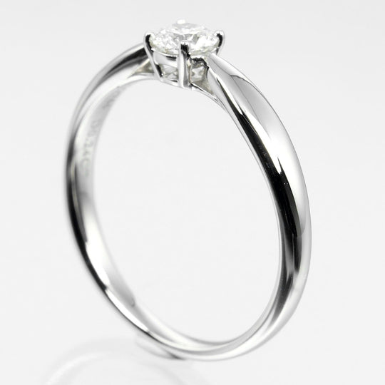 TIFFANY&Co. Ring 0.24ct Pt950Platinum, Diamond Silver Harmony Solitaire Women Used Authentic