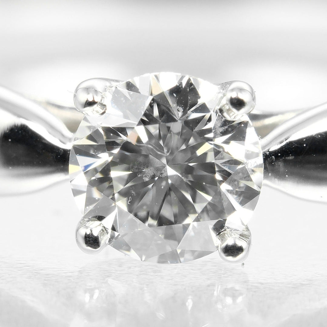 TIFFANY&Co. Ring 0.24ct Pt950Platinum, Diamond Silver Harmony Solitaire Women Used Authentic