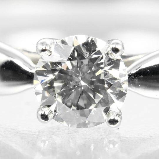 TIFFANY&Co. Ring 0.24ct Pt950Platinum, Diamond Silver Harmony Solitaire Women Used Authentic