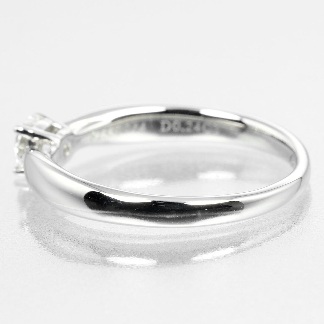 TIFFANY&Co. Ring 0.24ct Pt950Platinum, Diamond Silver Harmony Solitaire Women Used Authentic