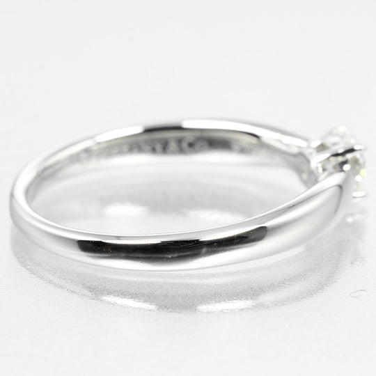 TIFFANY&Co. Ring 0.24ct Pt950Platinum, Diamond Silver Harmony Solitaire Women Used Authentic