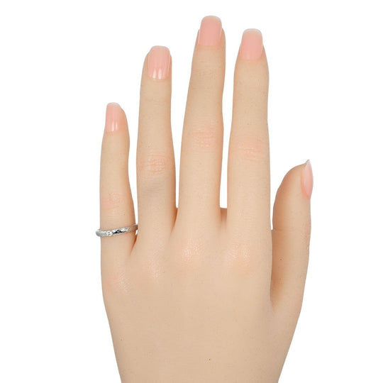 GUCCI Ring K18 White Gold, Diamond Silver Diamantissima Women 7 Used Authentic