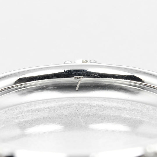 GUCCI Ring K18 White Gold, Diamond Silver Diamantissima Women 7 Used Authentic