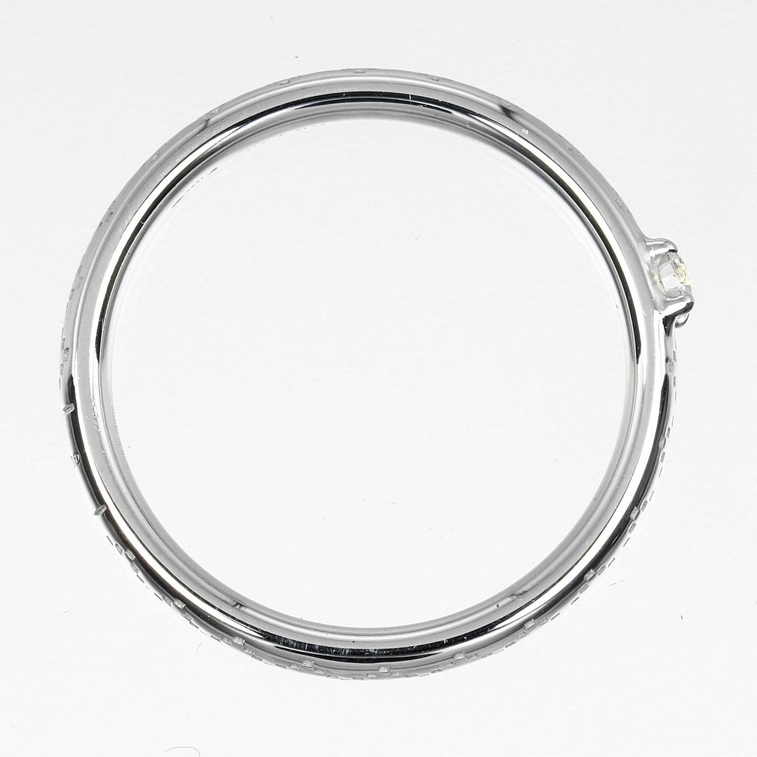 GUCCI Ring K18 White Gold, Diamond Silver Diamantissima Women 7 Used Authentic