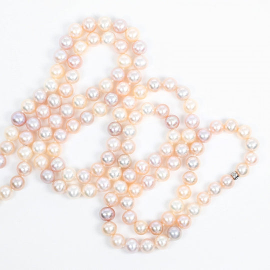 TIFFANY&Co. Necklace Silver925, pearl Silver 78.7" pearl around 0.3" Women Used Authentic
