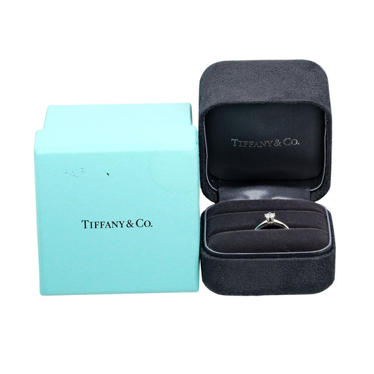 TIFFANY&Co. Ring 0.32ct VS2/E/GOOD Pt950Platinum, Diamond Silver Solitaire Women Used Authentic
