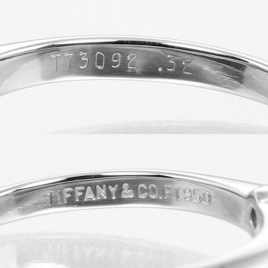 TIFFANY&Co. Ring 0.32ct VS2/E/GOOD Pt950Platinum, Diamond Silver Solitaire Women Used Authentic