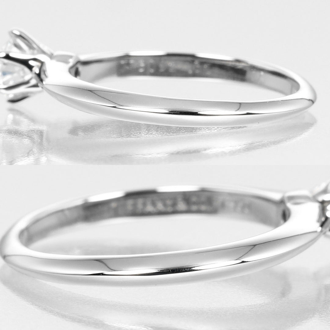 TIFFANY&Co. Ring 0.32ct VS2/E/GOOD Pt950Platinum, Diamond Silver Solitaire Women Used Authentic