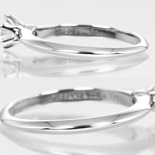 TIFFANY&Co. Ring 0.32ct VS2/E/GOOD Pt950Platinum, Diamond Silver Solitaire Women Used Authentic