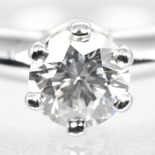 TIFFANY&Co. Ring 0.26ct Pt950Platinum, Diamond Silver Solitaire Women Used Authentic
