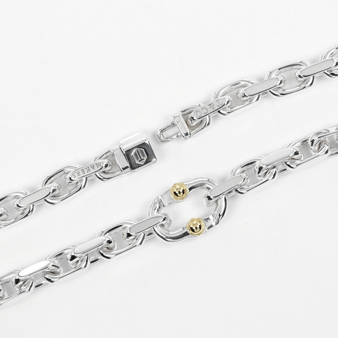 TIFFANY&Co. Necklace Silver925, K18 Yellow Gold Silver 1837 Makers Women Used Authentic