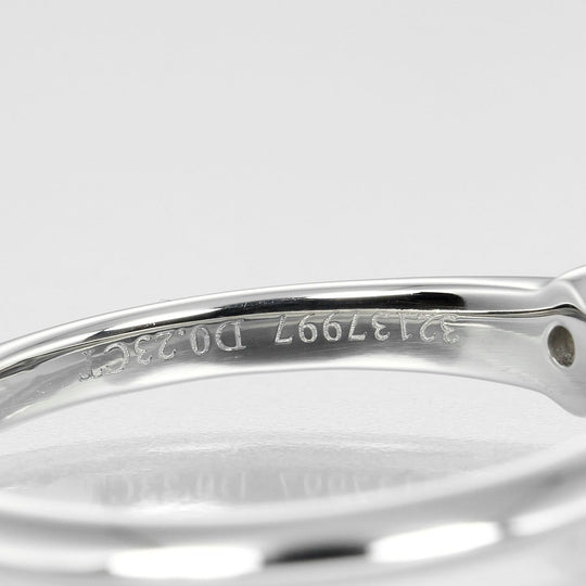 TIFFANY&Co. Ring 0.23ct Pt950Platinum, Diamond Silver Solitaire Women Used Authentic