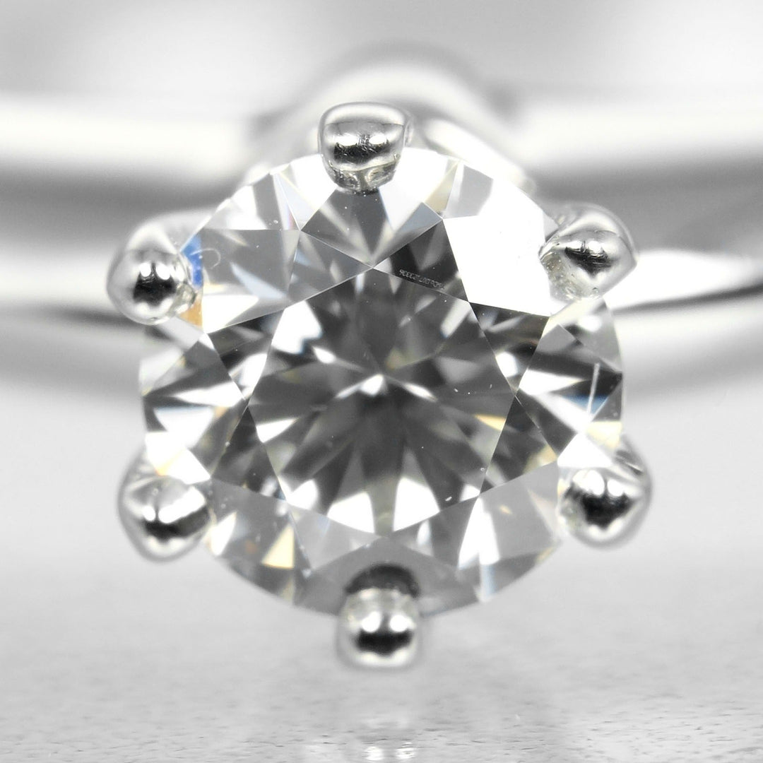 TIFFANY&Co. Ring 0.23ct Pt950Platinum, Diamond Silver Solitaire Women Used Authentic