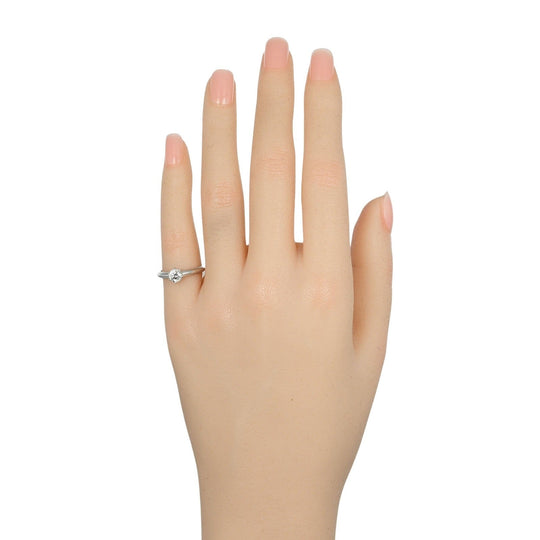 TIFFANY&Co. Ring 0.39ct VS1/E/GOOG Pt950Platinum, Diamond Silver Solitaire Women Used Authentic