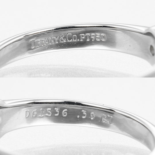 TIFFANY&Co. Ring 0.39ct VS1/E/GOOG Pt950Platinum, Diamond Silver Solitaire Women Used Authentic