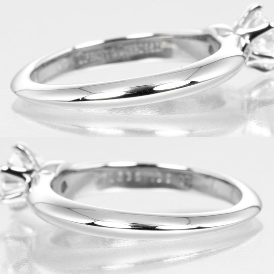 TIFFANY&Co. Ring 0.39ct VS1/E/GOOG Pt950Platinum, Diamond Silver Solitaire Women Used Authentic