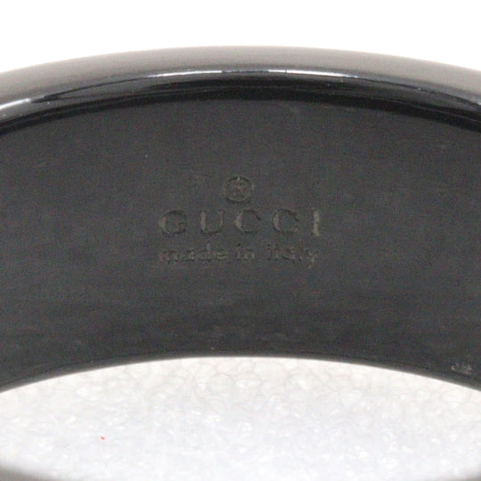 GUCCI Ring K18 White Gold, Corundum black Icon thin band unisex(Unisex) 15 Used Authentic
