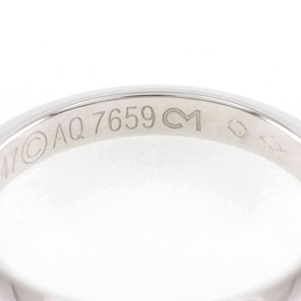 CARTIER Ring Pt950Platinum Silver Knife edge Women 47 Used Authentic