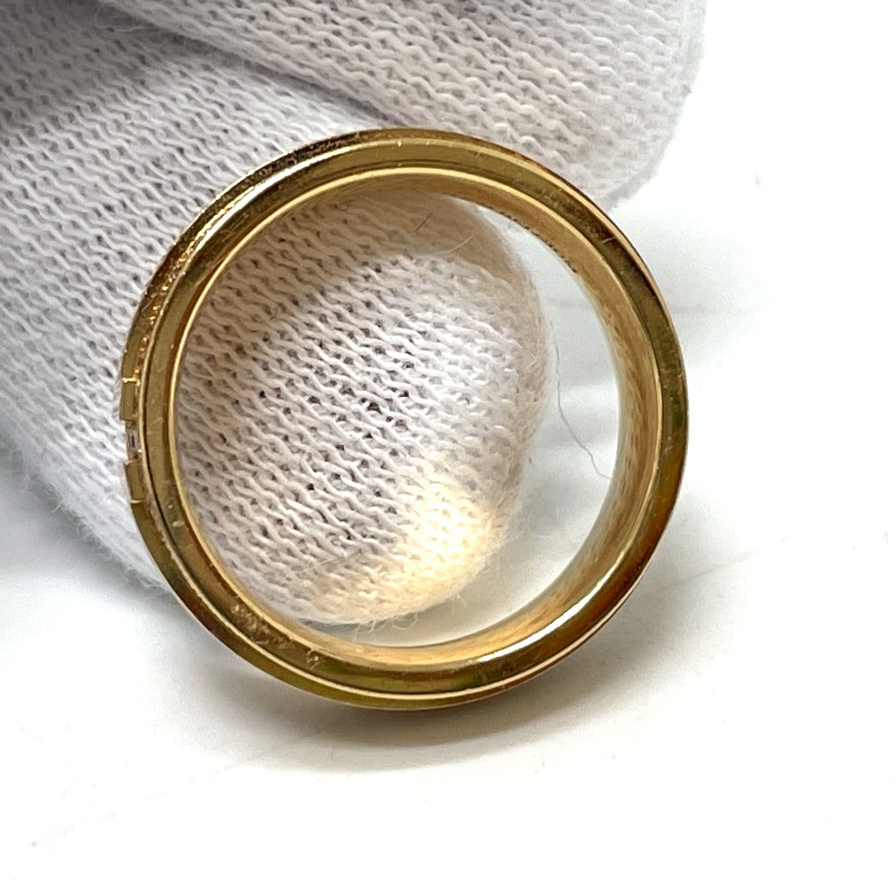 TIFFANY&Co. Ring 750PG(K18PG), Diamond gold T TWO wide Women Used Authentic