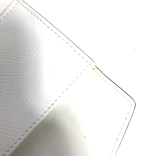 FENDI Trifold wallet 8M0395 leather white logo mini compact wallet Women Used Authentic