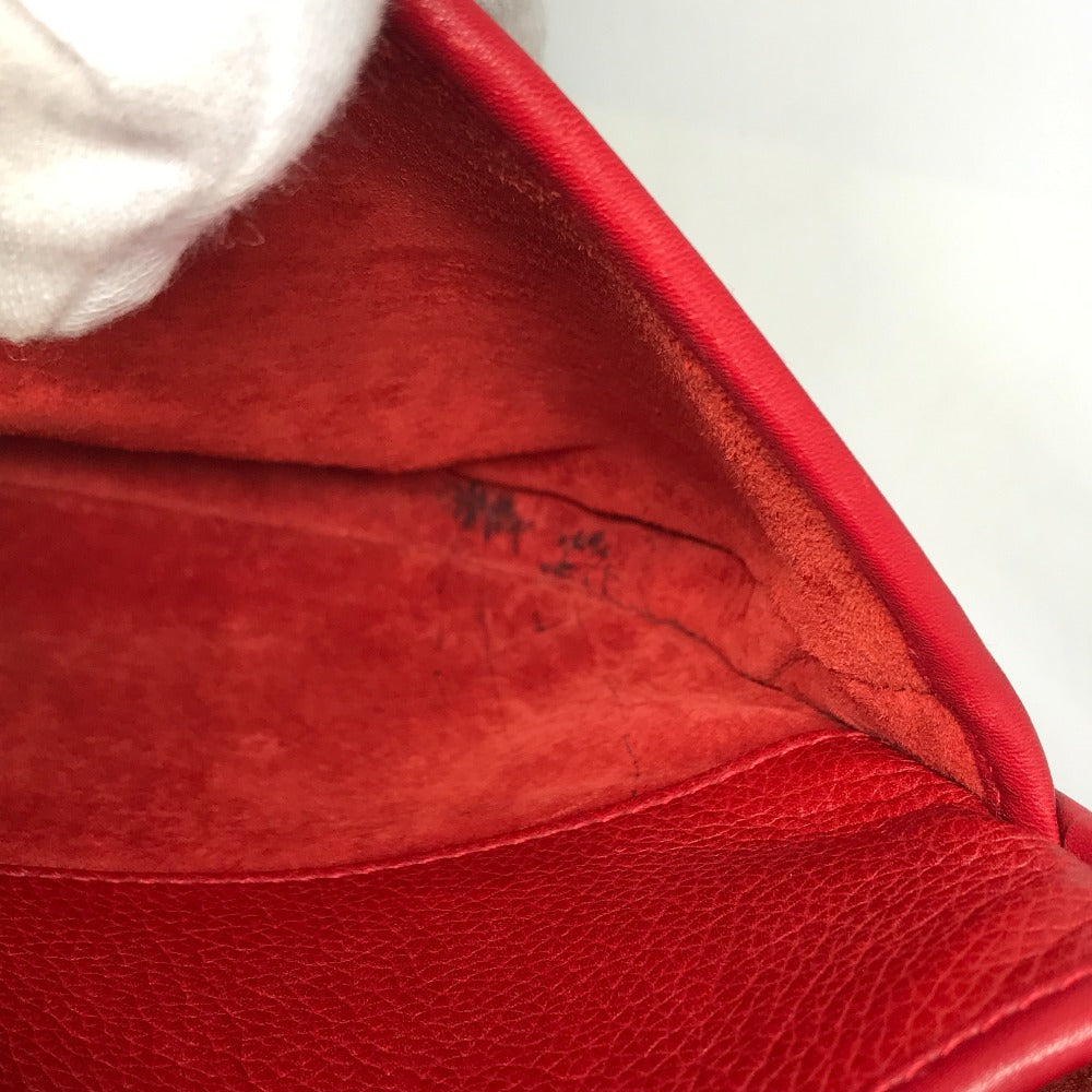 GUCCI Shoulder Bag 007.261.0107 leather Red Old Gucci Interlocking G mens Used Authentic