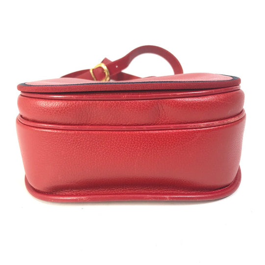 GUCCI Shoulder Bag 007.261.0107 leather Red Old Gucci Interlocking G mens Used Authentic