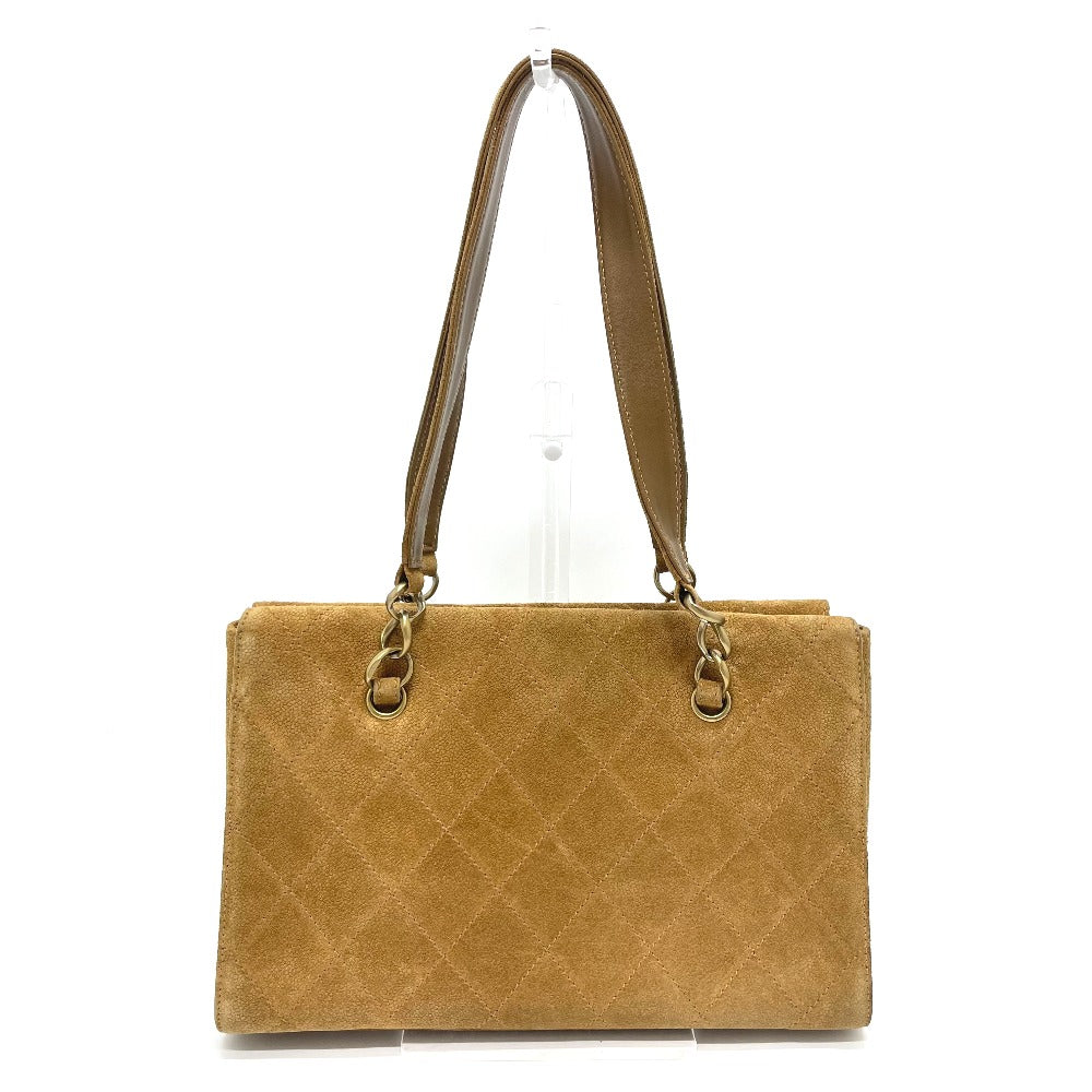 CHANEL Shoulder Bag suede Brown CC COCO Mark Matrasse Women Used Authentic