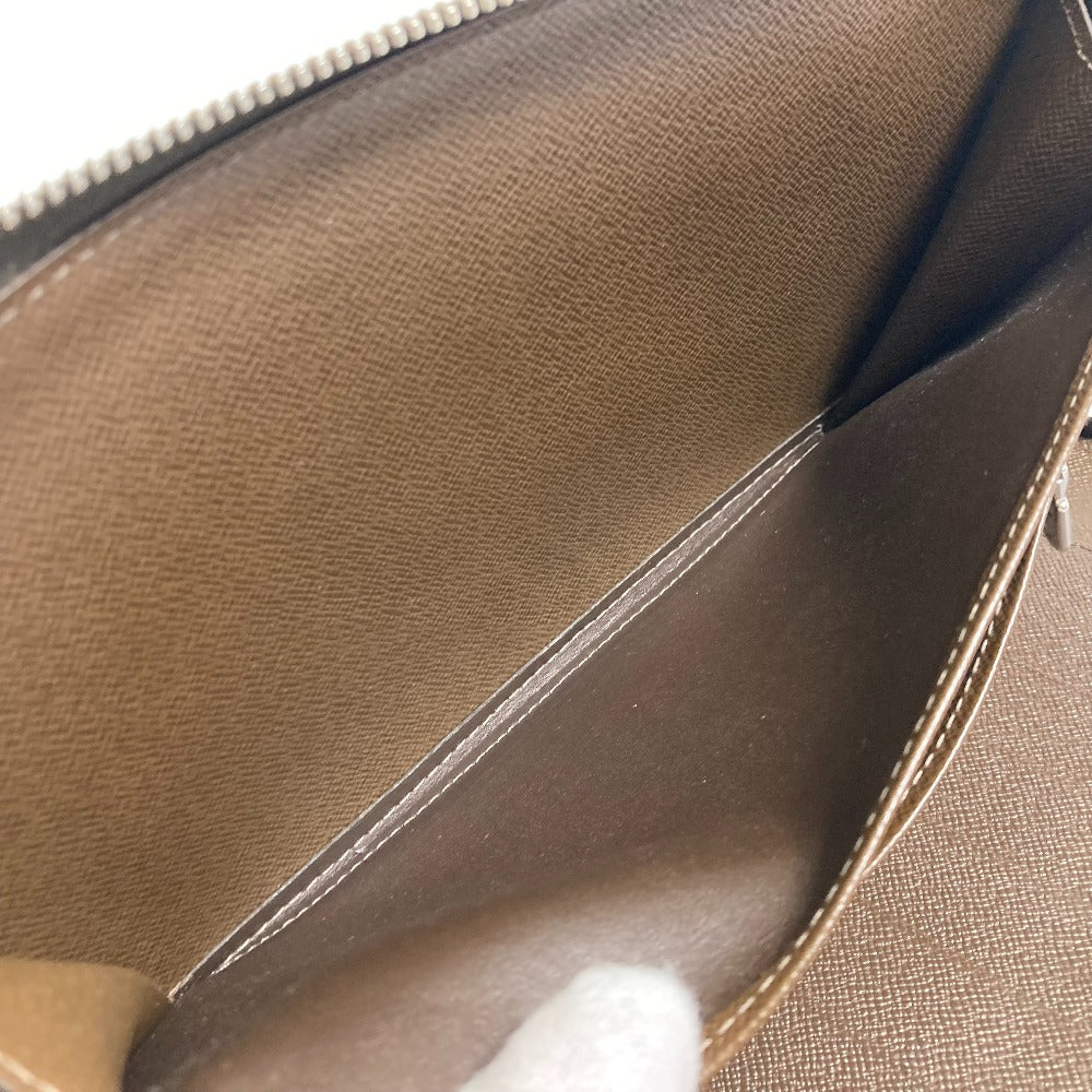 LOUIS VUITTON Travel case M30658 Taiga Leather Dark brown Taiga Organizer Atoll mens Used Authentic