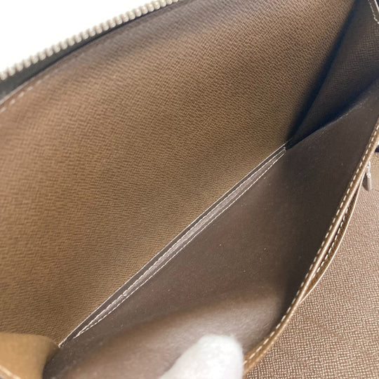 LOUIS VUITTON Travel case M30658 Taiga Leather Dark brown Taiga Organizer Atoll mens Used Authentic