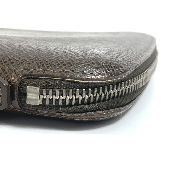 LOUIS VUITTON Travel case M30658 Taiga Leather Dark brown Taiga Organizer Atoll mens Used Authentic