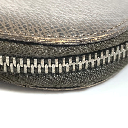 LOUIS VUITTON Travel case M30658 Taiga Leather Dark brown Taiga Organizer Atoll mens Used Authentic