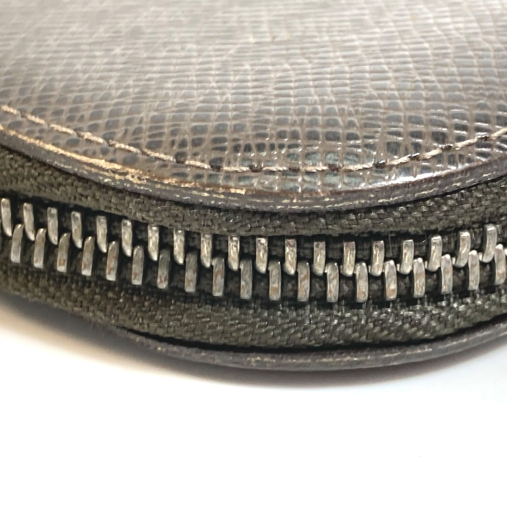 LOUIS VUITTON Travel case M30658 Taiga Leather Dark brown Taiga Organizer Atoll mens Used Authentic