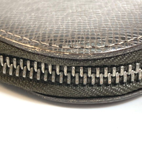 LOUIS VUITTON Travel case M30658 Taiga Leather Dark brown Taiga Organizer Atoll mens Used Authentic