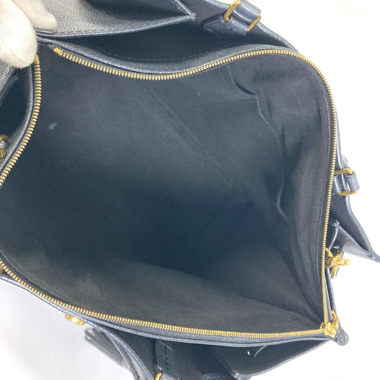 LOUIS VUITTON Tote Bag M54569 Calf leather black Rock meat Women Used Authentic