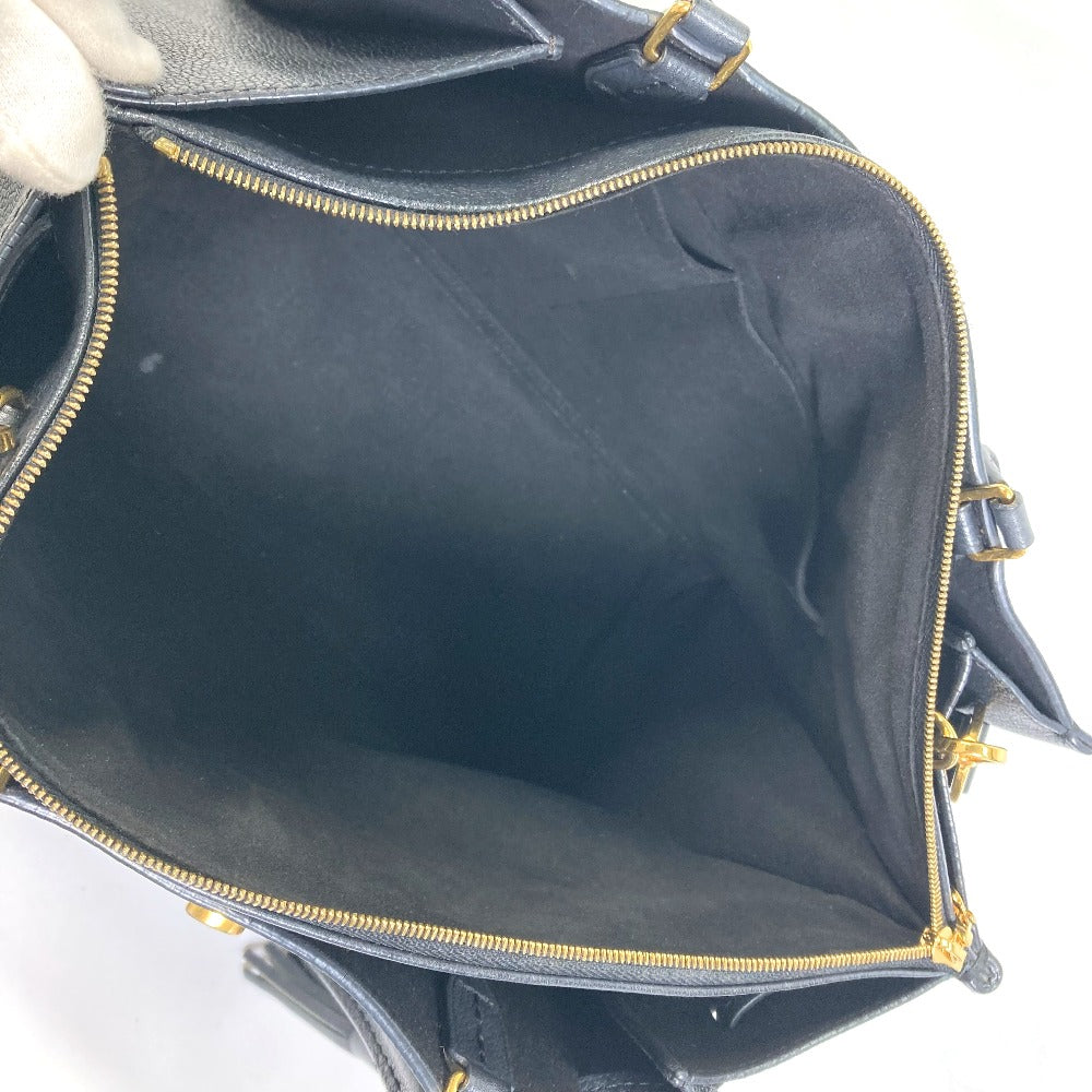 LOUIS VUITTON Tote Bag M54569 Calf leather black Rock meat Women Used Authentic
